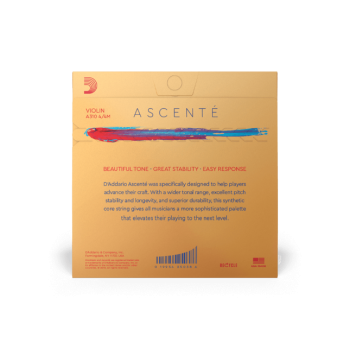 D`Addario - Ascenté Violin String Set - 4/4 Scale - Medium Tension